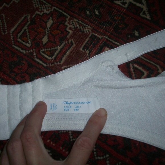 Playtex Collection Bra White Lace Trimmed Not Padded #4251 Sz 36D Made in USA - Picture 4 of 8